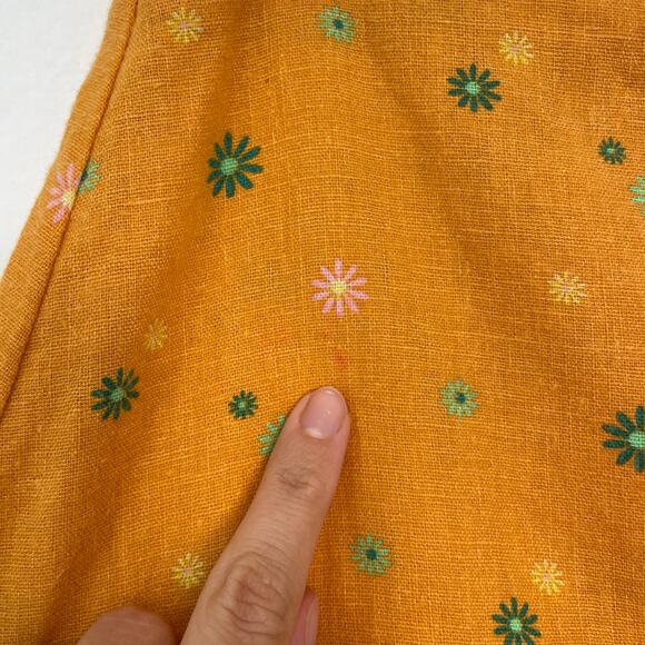 Abound – Linen Blend Orange Ditsy Floral Print Mini Skirt - Picture 7 of 9
